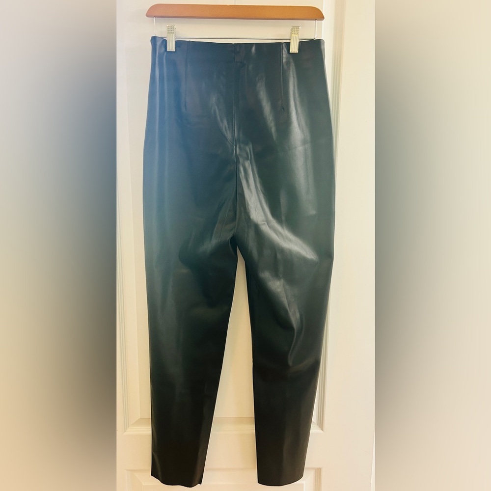ZARA Faux Leather Trousers - Side-zip - Black - LRG - Picture 5 of 13